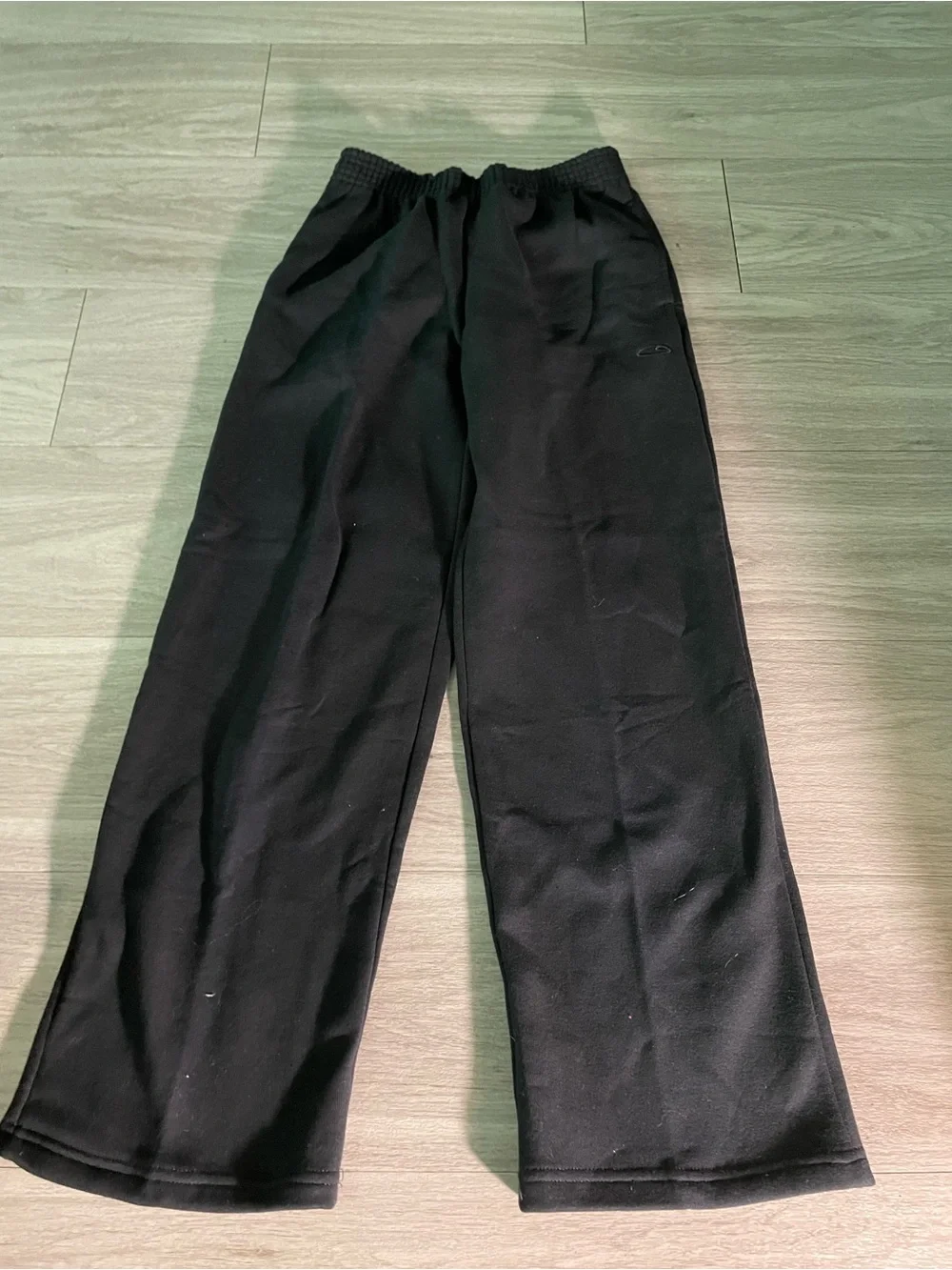 Champion Black Kids Elastic Waist Straight-Leg Sweatpants